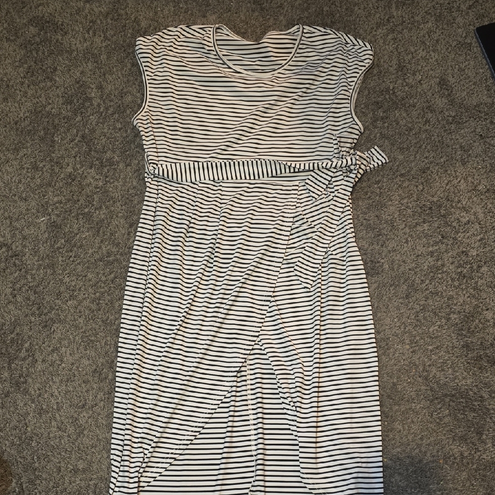 Striped Black and White Dress